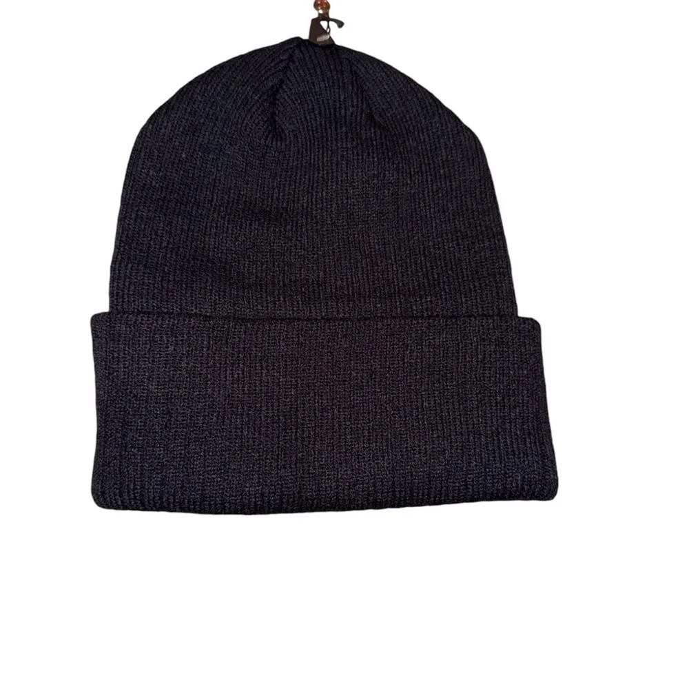 Calia black ribbed knit beanie Osfm